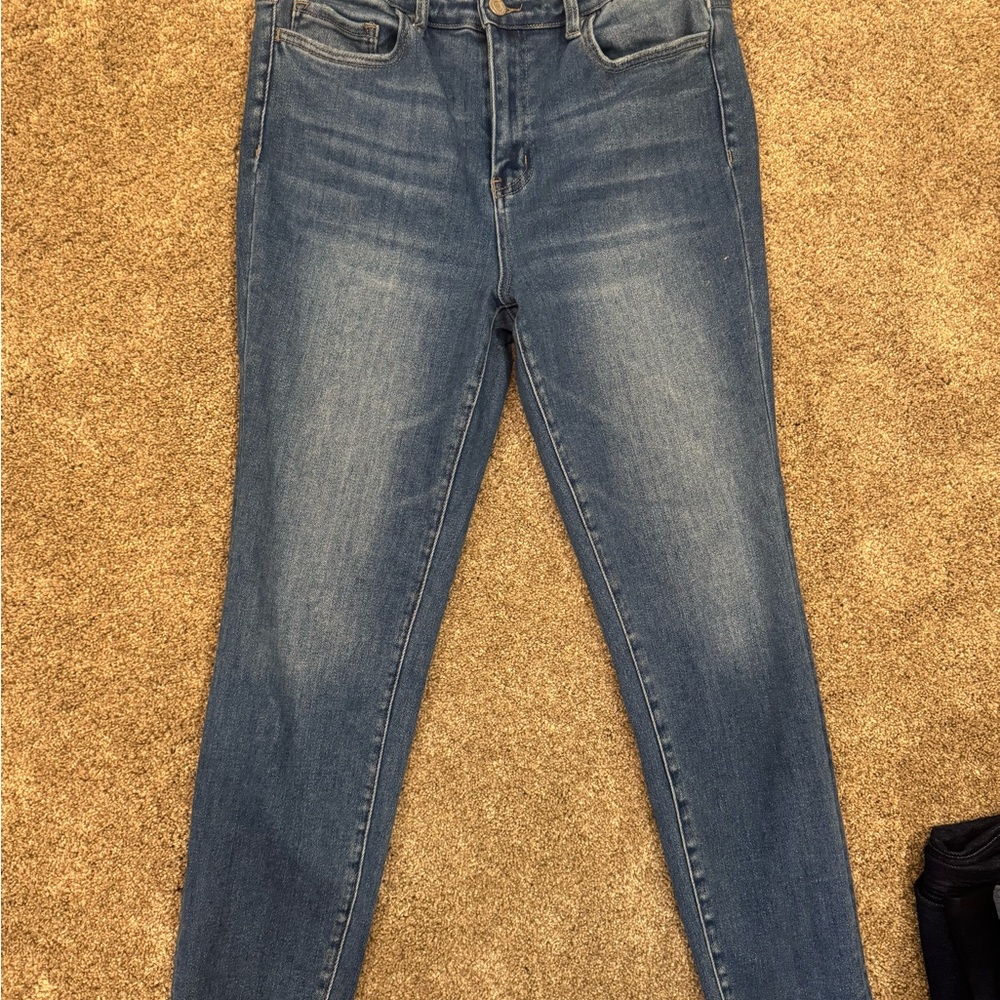 High Rise Blue Jeans